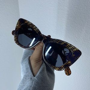 Fendi Sunglasses, Brown, Lightly Used